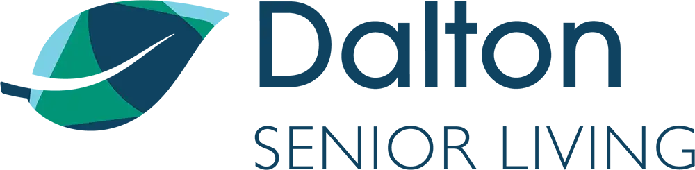 Dalton Senior Living Logo and green leaf icon