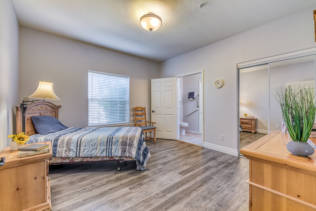 model bedroom with furniture